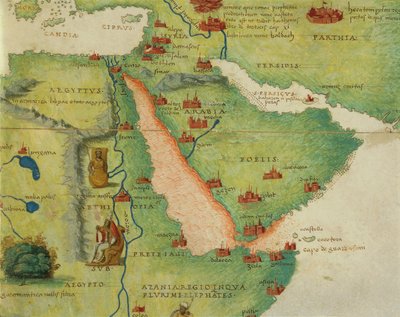Afrika: Egyiptom és Szaúd-Arábia, a Világ Atlaszából harminchárom térképen, szerző: Battista Agnese alkotó: Battista Agnese
