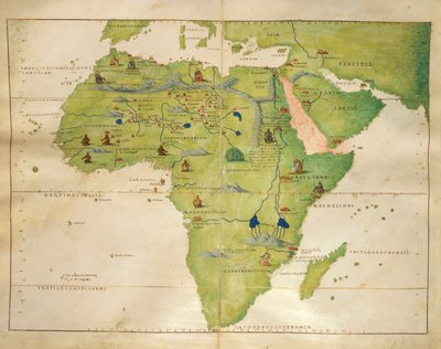 Afrika, a tengeri térképek atlaszából, Battista Agnese, 1554. október 30. alkotó: Battista Agnese