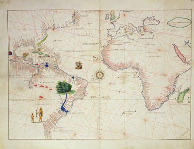 Az új világ, a világ atlaszából 33 térképen, Velence, 1553. szeptember 1. (tinta pergamen) (lásd még: 330961) alkotó: Battista Agnese