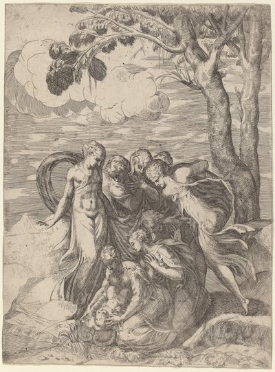 Mózes megtalálása alkotó: Battista Angolo del Moro, after Andrea Meldolla, called Schiavone