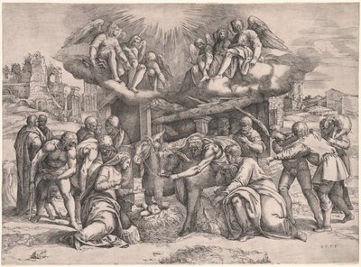 A Pásztorok imádása c. 1552. alkotó: Battista Franco