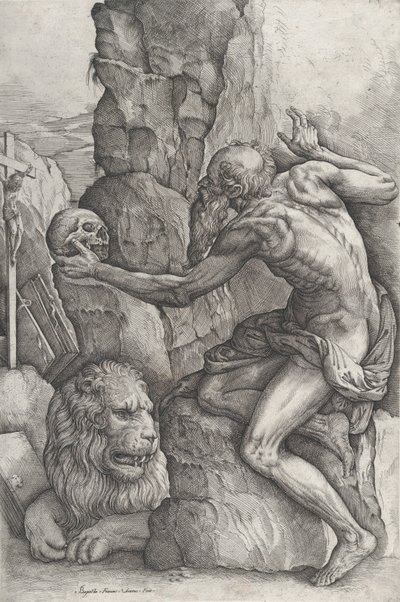 Szent Jeromos, kb. 1550-60. alkotó: Battista Franco Veneziano