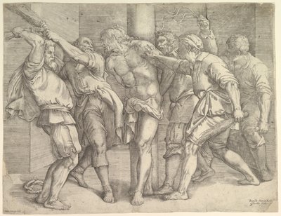 A zászlózás, kb. 1552-61. alkotó: Battista Franco Veneziano