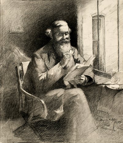 Egy jó történet, 1889 (szén, krémszínű szőtt papíron) alkotó: Bayard Henry Tyler