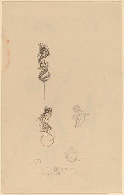 Tanulmányok ékszertervezésről [recto] alkotó: Beatrice Godwin Whistler