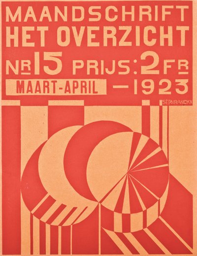 A "Het Overzicht" folyóirat 1923. március-április számának borítója, 1923 alkotó: Belgian School