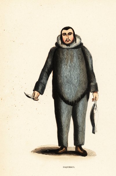A Mackenzie folyó inuit embere, Yukon, Kanada alkotó: Belgian School