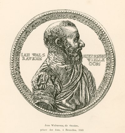 Jean Walravenz, Oomken, a bolondok hercege, Brüsszelben, 1563 alkotó: Belgian School