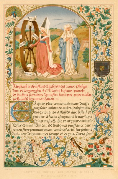LEstrif de Fortune, Martin le Franc. 15. századi kézirat alkotó: Belgian School