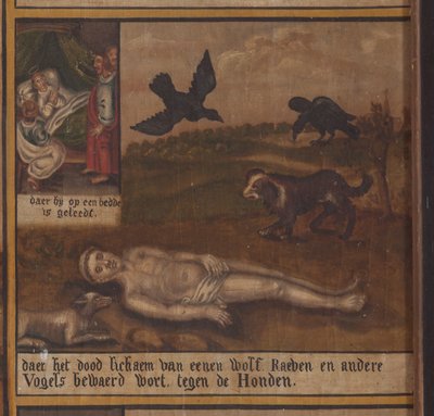 Maarke. Kápolna (Sint-Vincentiuskapel). belső. Festmény. Szent Vince mártírja. 19. század. Részlet. alkotó: Belgian School