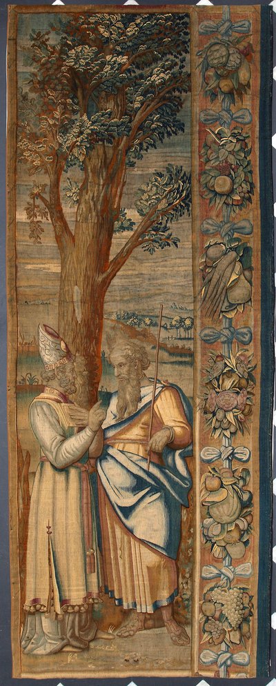 Moise et Jethro Dionys Martensz gobelinje Luca Cambiaso (1527-1584) kartonjai után, a brüsszeli manufaktúrában készült 1561-1564 Dim. 390x585,5 cm Génes, Musei di Strada Nuova alkotó: Belgian School