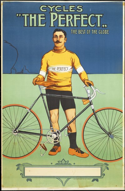 A tökéletes kerékpárt reklámozó plakát, 1895 alkotó: Belgian School