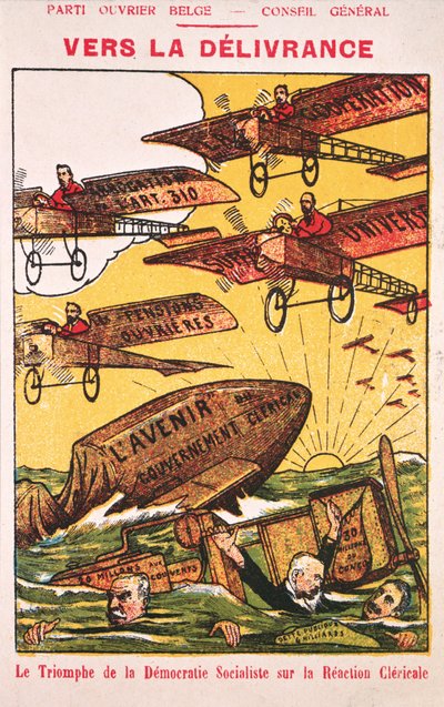A Parti Ouvrier Belge-t (Belga Munkáspárt) hirdető plakát 1914 előtt alkotó: Belgian School