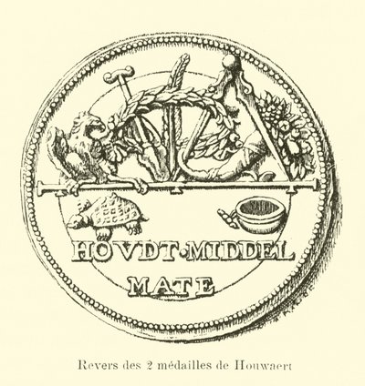 Houwaert két érmének hátoldala alkotó: Belgian School