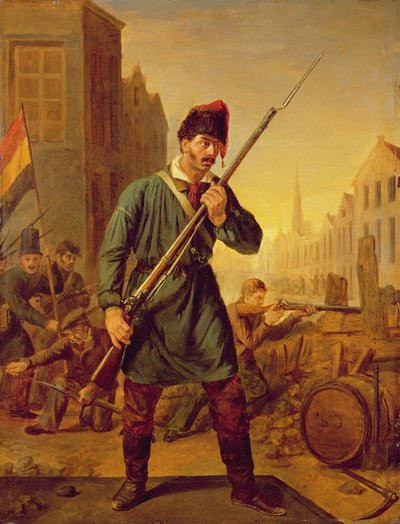 Az 1830-as belga forradalom katonája alkotó: Belgian School
