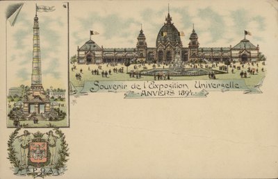 Emléktárgy az Antwerpeni Nemzetközi Kiállításról, Antwerpen, Belgium, 1894 alkotó: Belgian School