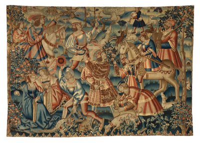 Gobelin, április hónap, Tournaiból alkotó: Belgian School
