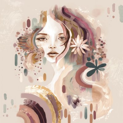 Álmodozó, virágos nő alkotó: Bella Eve