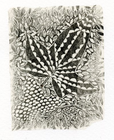 Ivy, 2014, (fametszet papíron) alkotó: Bella Larsson