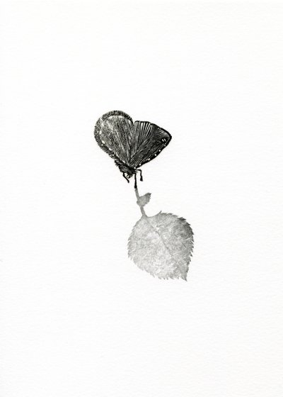 Suspense, 2014 (fametszet papírra) alkotó: Bella Larsson