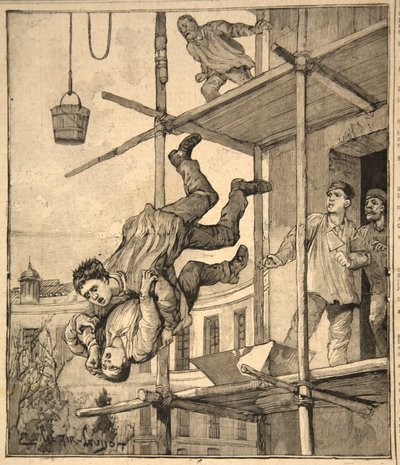 Toulouse drámája, a Le Petit Parisienből, 1891 alkotó: Beltrand and Clair Guyot, E. Dete
