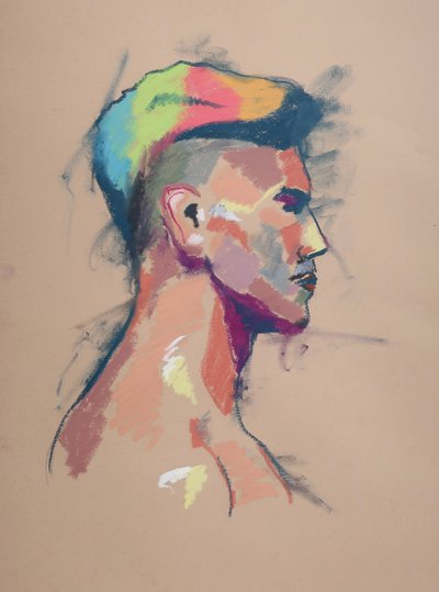 Color Study 19, 2023 (pasztell, papír) alkotó: Ben Benet