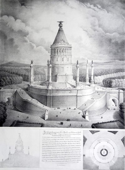 Tervez egy sírt, amelyet Napóleonnak emelnének a Chaillot magaslatán, a Champ de Mars előtt alkotó: Benard et Cie Imprimerie Lemercier