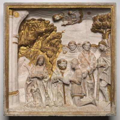 Pier Francesco Visconti, Saliceto udvara, a Krisztus-gyermek imádása, nem sokkal 1484 után. alkotó: Benedetto Briosco