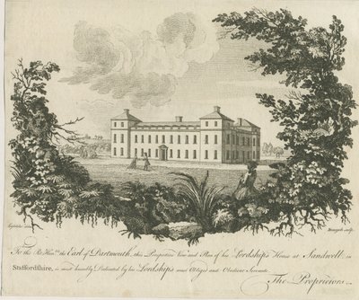 Sandwell Park – Hall: rézmetszet, nd [c 1770] alkotó: Benezech