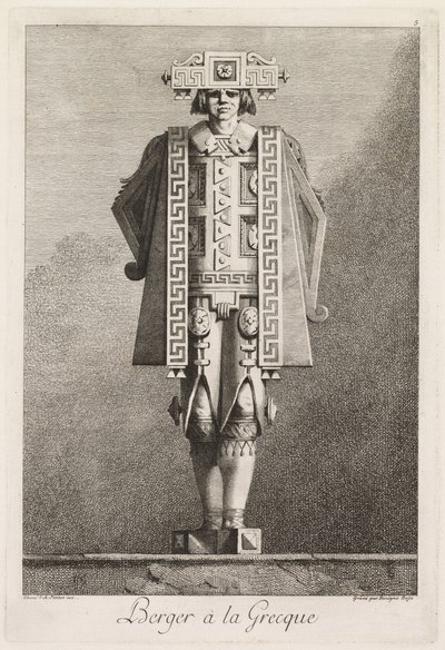 Görög maszkabál: Pásztor a la Grecque 5. tábla, 1771. alkotó: Benigno Bossi