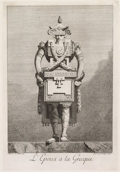 Masquerade à la Grecque: A vőlegény à la Grecque 7. tábla, 1771. alkotó: Benigno Bossi