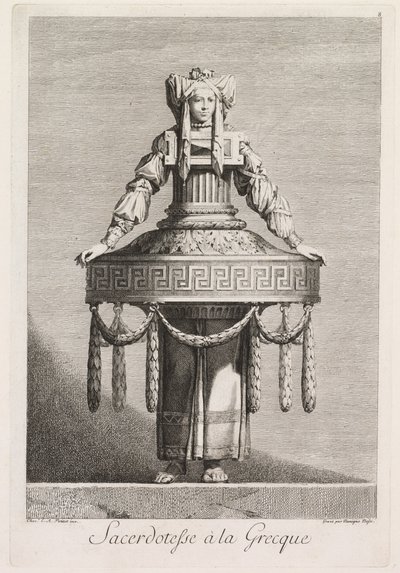 Görög maszkabál: Görög papnő 8. tábla, 1771. alkotó: Benigno Bossi