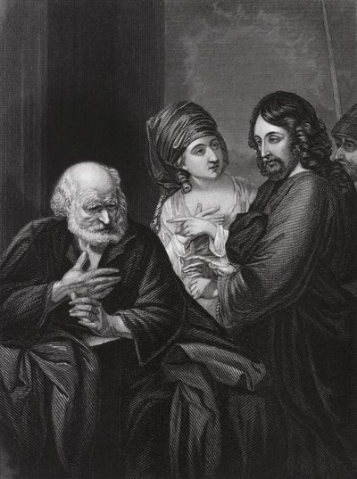 Péter megtagadja Krisztust (metszet) alkotó: Benjamin (after) West