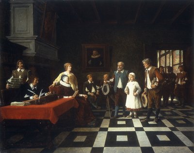 Az adószedőnél, 1889 alkotó: Benjamin Eugene Fichel