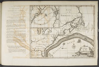 A Golf-áramlat diagramja, „Az Amerikai Filozófiai Társaság tranzakciói” 2. kötetében, Franklin, Benjamin és Folger alkotó: Benjamin Franklin