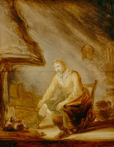 Nő a tűz előtt alkotó: Benjamin Gerritsz Cuyp