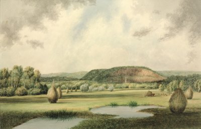 West Rock, New Haven, Connecticut, 1854-60 körül (wc papíron) alkotó: Benjamin H. Coe