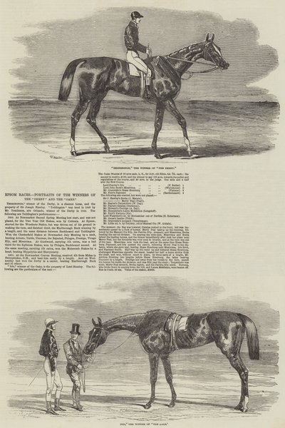 Epsom Races, A Derby és az Oaks győzteseinek portréi alkotó: Benjamin Herring