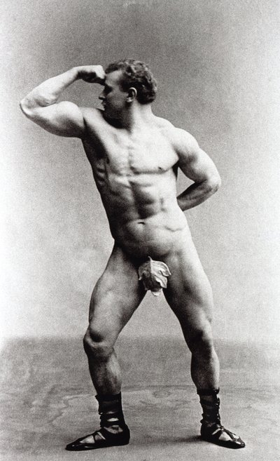 Eugen Sandow német testépítő alkotó: Benjamin J. Falk