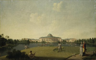 Kilátás a Tauride-palotára a kertből, 1797 előtt alkotó: Benjamin Paterssen
