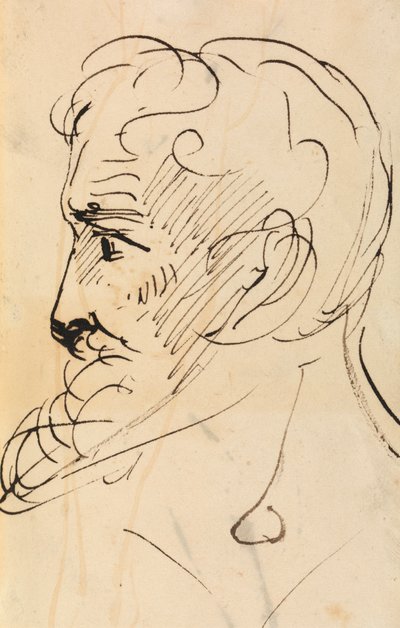 Portrétanulmány egy férfi profiljáról alkotó: Benjamin Robert Haydon