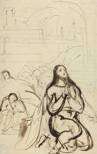 Tanulmány az Agony in the Garden számára alkotó: Benjamin Robert Haydon