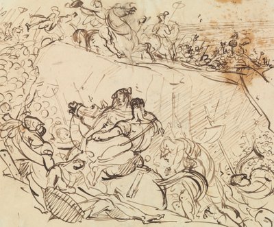 Tanulmány csatajelenethez alkotó: Benjamin Robert Haydon