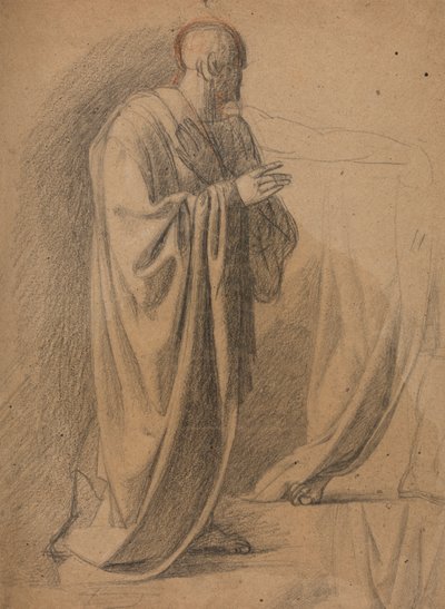 Tanulmány egy férfiról hosszú köntösben alkotó: Benjamin Robert Haydon