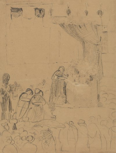 Vallási szertartásjelenet tanulmányozása alkotó: Benjamin Robert Haydon