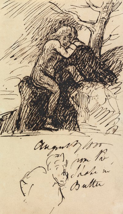 Ülő alak tanulmányozása alkotó: Benjamin Robert Haydon
