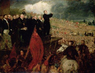 A szakszervezetek találkozója a Newhall Hill-en, Birmingham, 1832. május 16 alkotó: Benjamin Robert Haydon