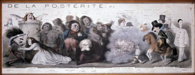 Le grand chemin de la posterity: tragédia és komédia ábrázolása (Dorval stb...) - Benjamin Roubaud litográfiája, Maison de Balzac, Párizs alkotó: Benjamin Roubaud