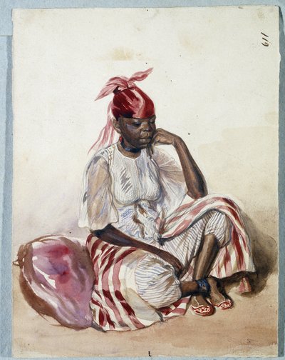 Negresse en costume (akvarell) alkotó: Benjamin Roubaud