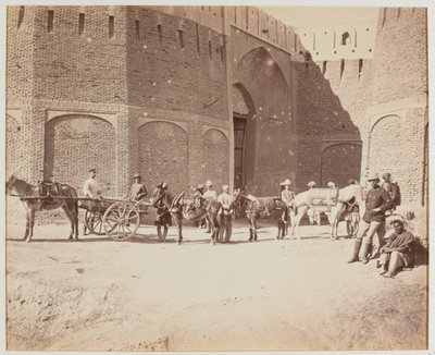 Durani Gate, Heyland Cart és Pack Mules, bemutatva a különböző nyeregtípusokat, Kandahar alkotó: Benjamin Simpson
